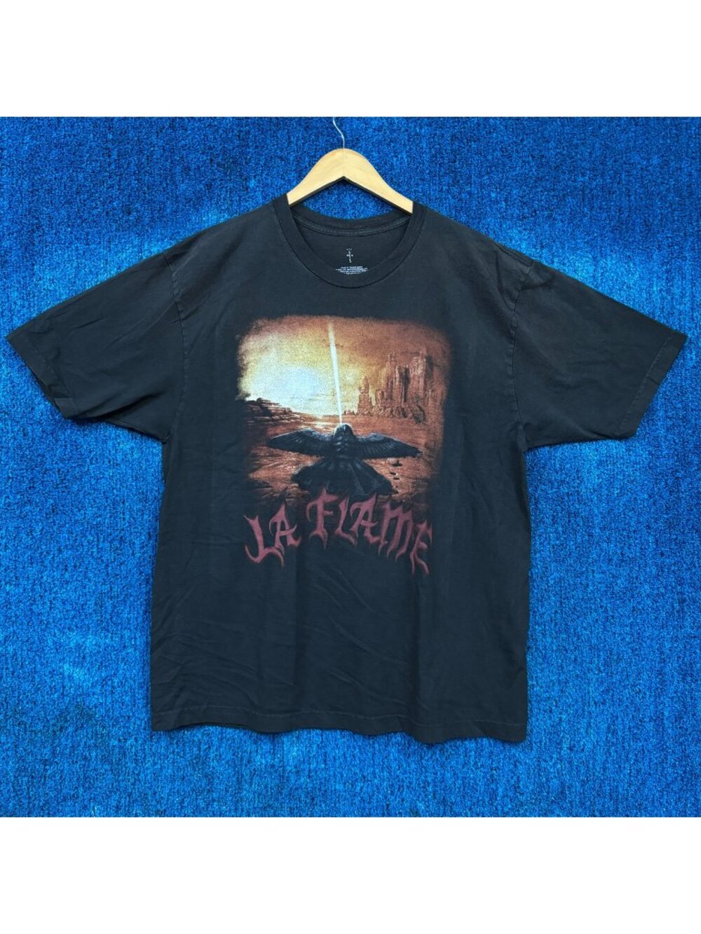 Travis Scott LA FLAME Coachella Music Festival Rap Tee XL